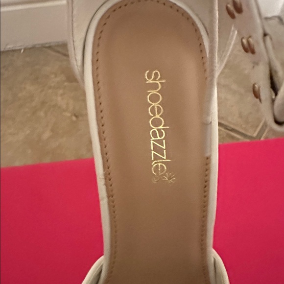Shoe Dazzle White Studded Heels - Picture 2 of 2